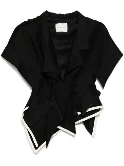 Yehuafan Panel Detailing Jacket In Black