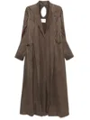 Yehuafan Single Breasted Coat In Brown