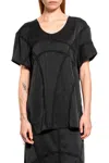 Yehuafan T-shirt Aus Seide In Black