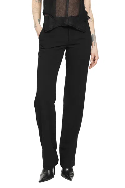 Yehuafan Tailored Wool Trousers In Black