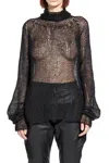 Yehuafan Mohair Turtleneck Sweater In Black