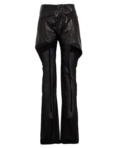 Yehuafan Woman Pants Black Size S Lambskin