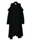 Yehuafan Wool Coat In Black