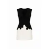 Yelda Alatekin Women's Black / White Amelia Black & White Mini Dress In Black