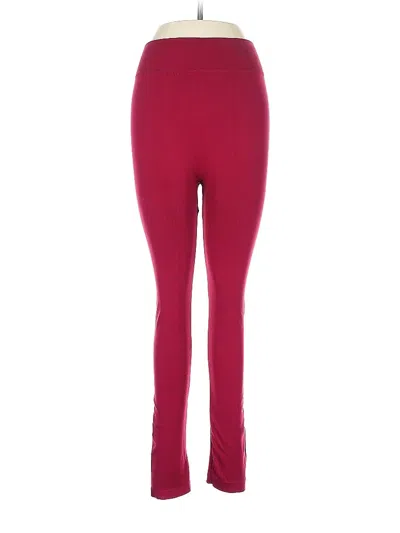 Pre-owned Yelete Active Pants In Burgundy