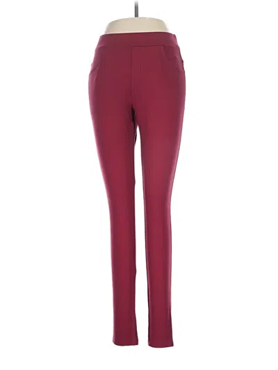 Pre-owned Yelete Active Pants In Burgundy