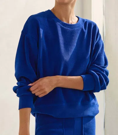Yelete Corduroy Top In Blue