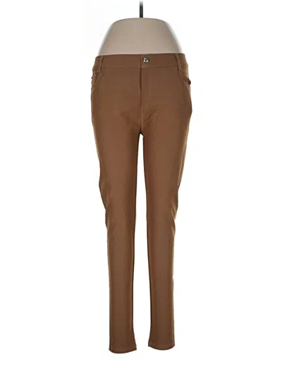 Pre-owned Yelete Jeggings In Brown