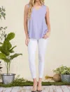 Yelete Just Right Ribbed Tank In Lavender