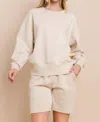 Yelete Scuba Knit Sweatshirt In Oat