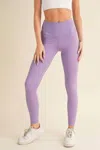 Yelete Seamless Leggings In Lavender In Purple
