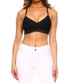 Yelete Supersoft Lace Triangle Bralette In Black