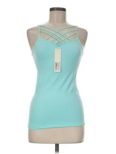 Yelete Tank Top Teal Halter Neckline Tops