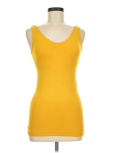 Pre-owned Yelete Tank Top Yellow Strapless Neckline Tops