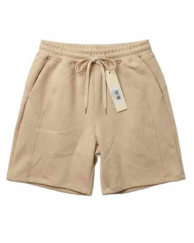 Yelete Unisex - Scuba Short With Pockets In Oatmeal In Neutral