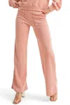 Yelete Wide Leg Ribbed Pants In Dusty Rose In Multi