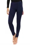 Yelete Women's Four Pocket Ponte Pants In Navy In Blue