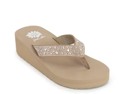 Yellow Box Africa Wedge Sandal In Multi