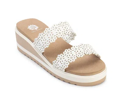 Yellow Box Airy Wedge Sandal In Pattern