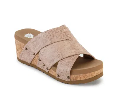 Yellow Box Alice Wedge Sandal In Multi