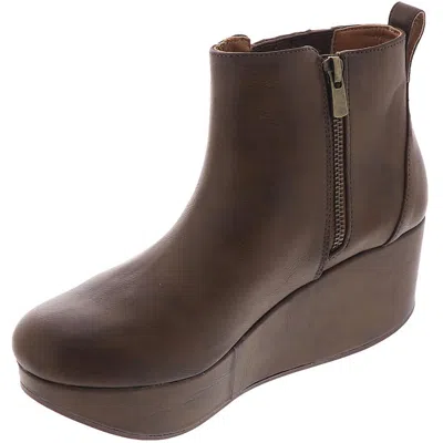 Yellow Box Belin Womens Stretch Heels Ankle Boots In Brown