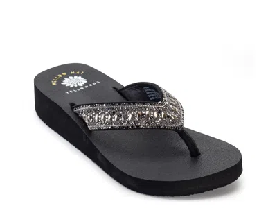 Yellow Box Carinah Wedge Sandal In Black