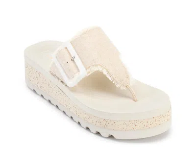 Yellow Box Carlow Wedge Sandal In Neutral