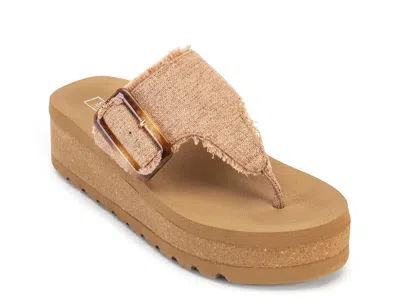 Yellow Box Carlow Wedge Sandal In Brown