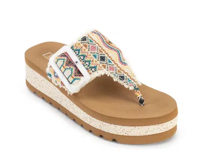 Yellow Box Carlow Wedge Sandal In Multi