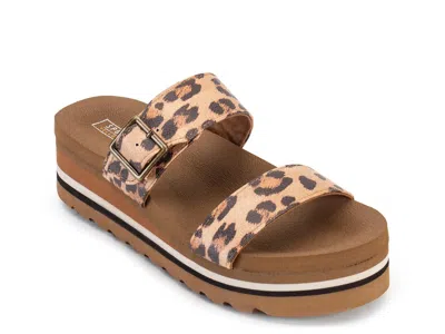 Yellow Box Catalena Wedge Sandal In Brown