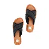 Yellow Box Deska Black Crisscross Sandal In Black