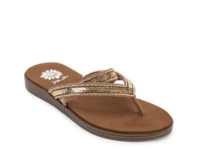 Yellow Box Dina Sandal In Brown