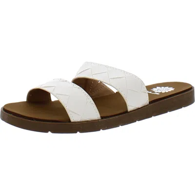 Yellow Box Feylie Womens Slip On Open Toe Flatform Sandals In Multi