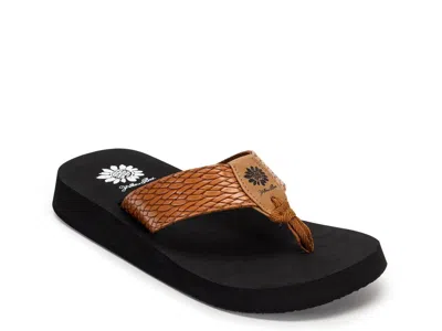 Yellow Box Flax Sandal In Multi