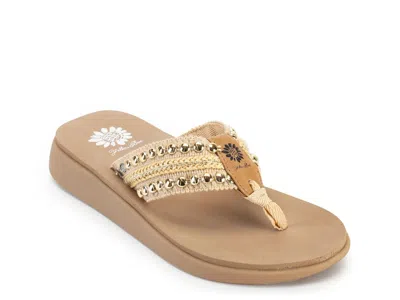 Yellow Box Genevia Sandal In Natural Beige