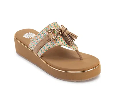 Yellow Box Geri Wedge Sandal In Multicolor