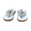 Yellow Box Gerri Blue Flip Flop In Light Blue Denim In Multi