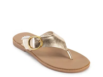 Yellow Box Igloo Sandal In Gold