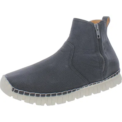 Yellow Box Jalin Womens Double Zipper Pull On Ankle Boots In Black