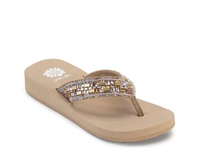 Yellow Box Jediah Wedge Sandal In Neutral