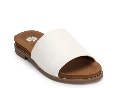 Yellow Box Kalo Sandal In White