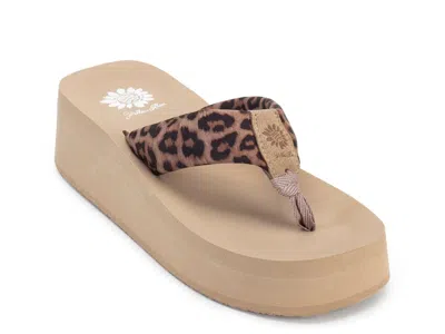Yellow Box Kaylie Wedge Sandal In Brown