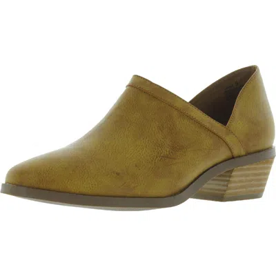 Yellow Box Laynee Womens Slip On Round Toe Ankle Boots In Brown