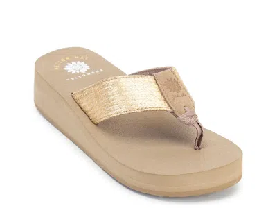 Yellow Box Leyla Wedge Sandal In Brown