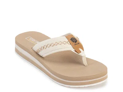 Yellow Box Malibu Wedge Sandal In Neutral