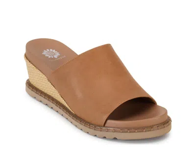 Yellow Box Marcie Wedge Sandal In Light Tan