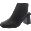 Yellow Box Millar Womens Faux Leather Square Toe Booties In Black