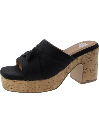 Yellow Box Ordo Womens Peep-toe Block Heel Platform Sandals In Black