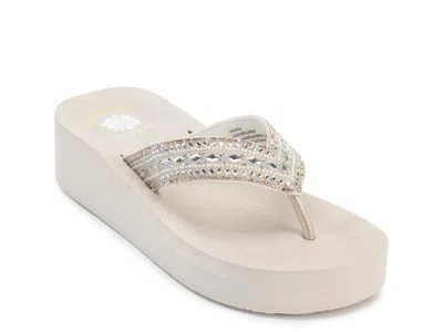 Yellow Box Pacific Wedge Sandal In White