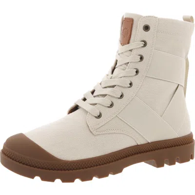 Yellow Box Platon Womens Lace-up Man Made Combat & Lace-up Boots In White